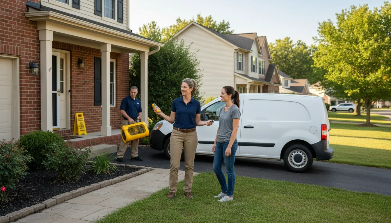 Residential water damage restoration in Oliveburg, PA